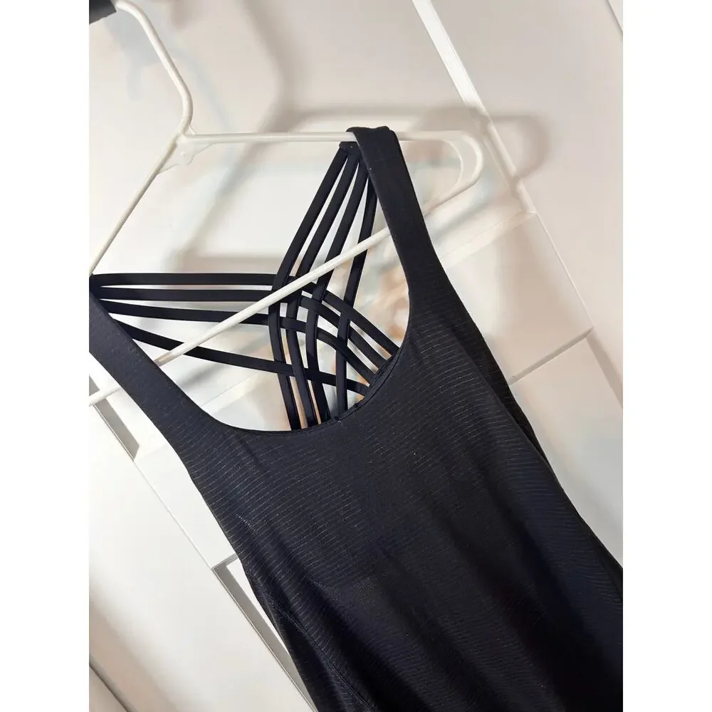 Lululemon Women's Free to Be Wild 2-In-1 Tank Top Gym Yoga‎ Run Black Size Small